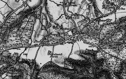 Old map of Challock in 1895