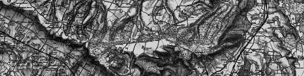 Old map of Challock in 1895