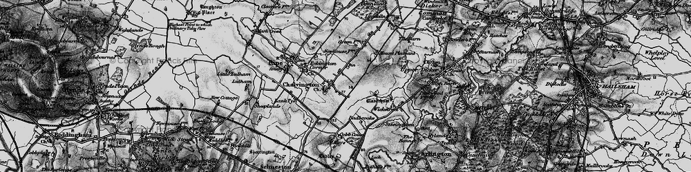 Old map of Lower Claverham Ho in 1895