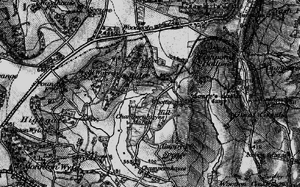 Old map of Woodcote in 1898