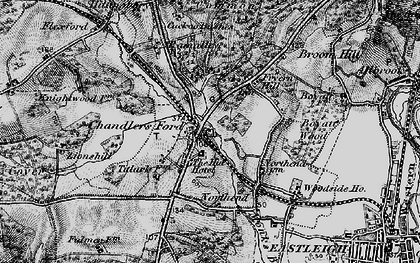 Old map of Chandler's Ford in 1895