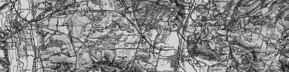 Old map of Chandler's Ford in 1895
