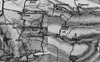 Old map of Begwary Brook in 1898