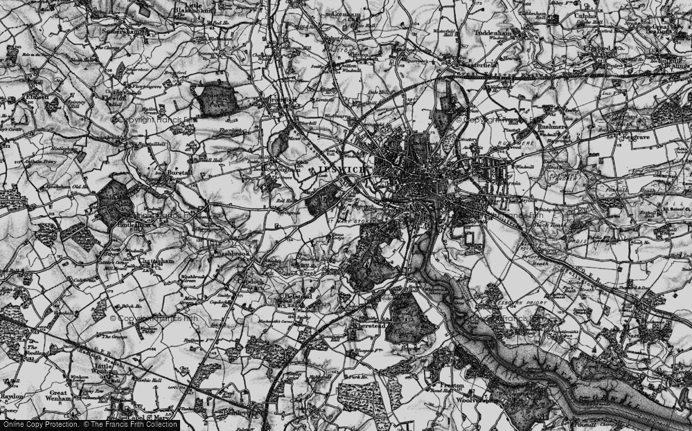 Old Map of Chantry, 1896 in 1896