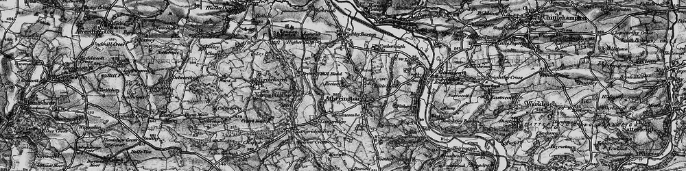 Old map of Langley Cross in 1898