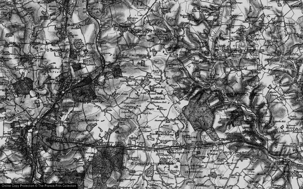 Old Map of Chapel End, 1896 in 1896