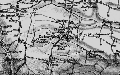 Old map of Chapel End in 1898