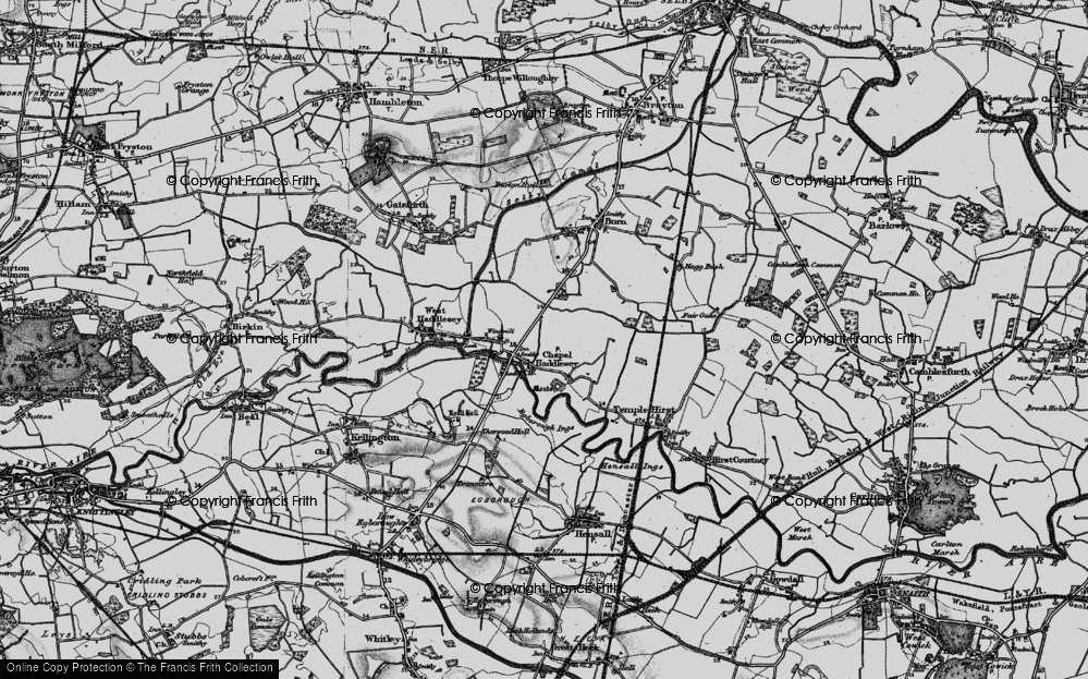 Old Map of Chapel Haddlesey, 1895 in 1895
