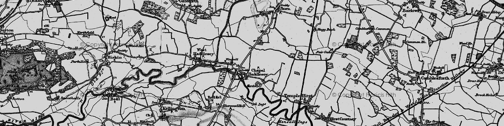Old map of Chapel Haddlesey in 1895