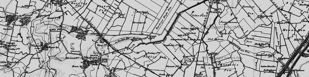 Old map of Tick Fen in 1898