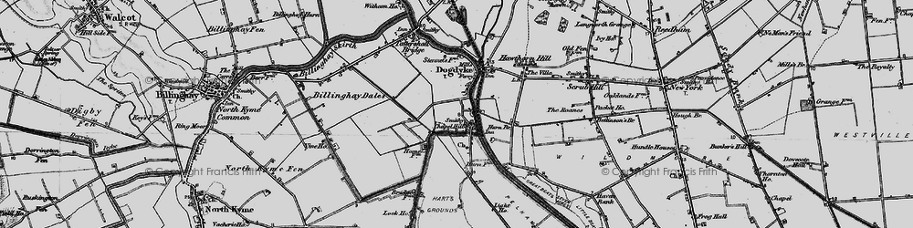Old map of Chapel Hill in 1899