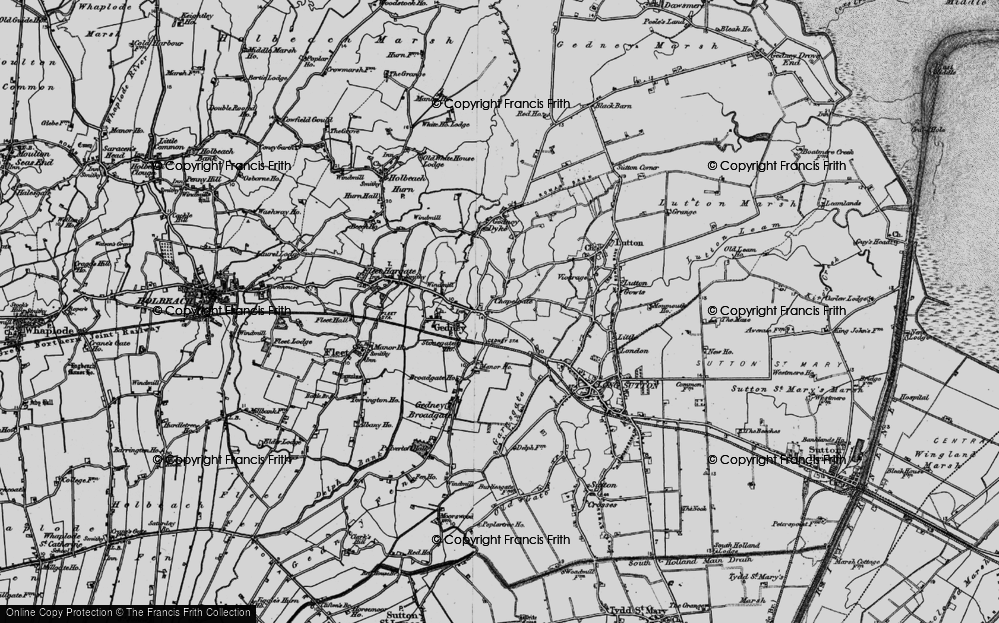 Old Map of Chapelgate, 1898 in 1898