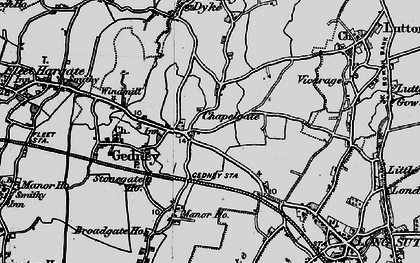 Old map of Chapelgate in 1898