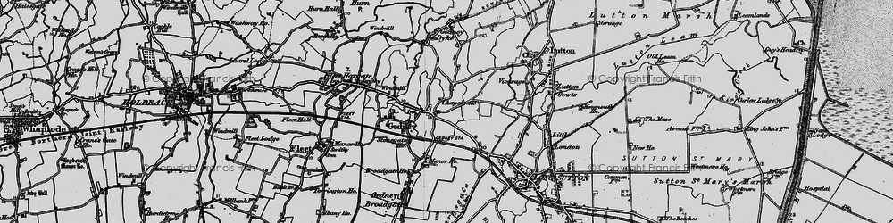 Old map of Chapelgate in 1898