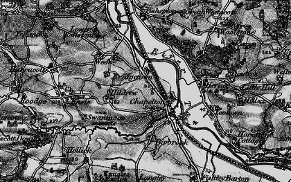 Old map of Woolstone in 1898