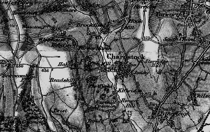 Old map of Chardstock in 1898
