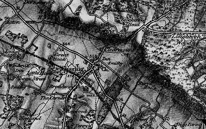 Old map of Charing in 1895