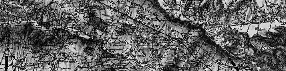 Old map of Tile Lodge in 1895