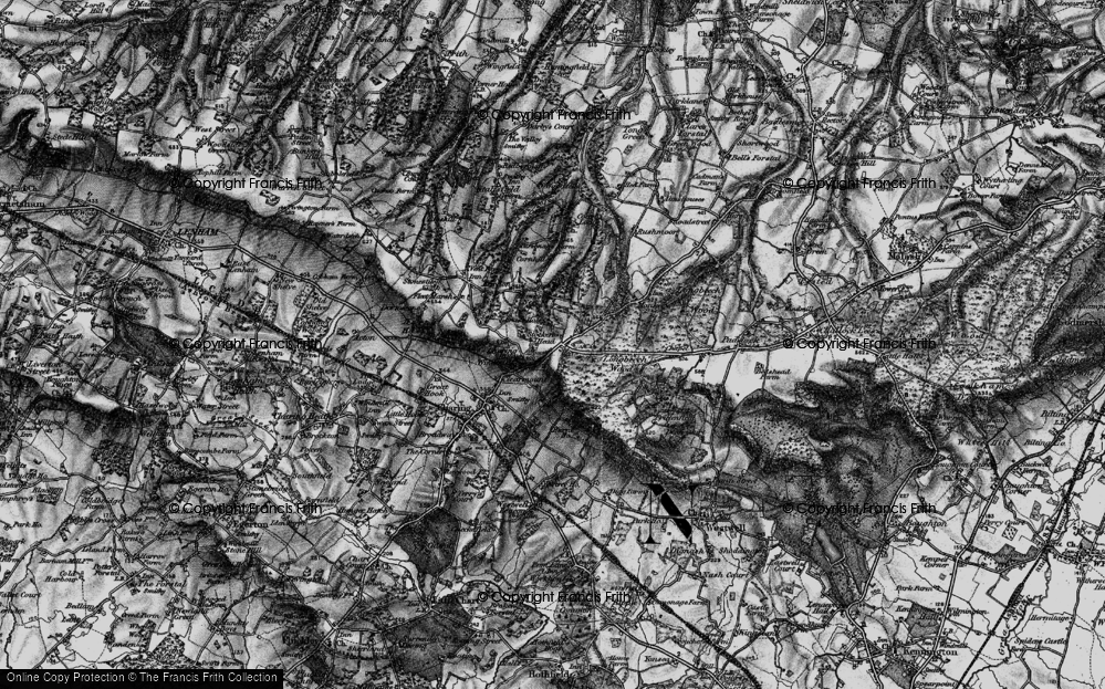 Old Map of Charing Hill, 1895 in 1895