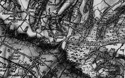 Old map of Charing Hill in 1895