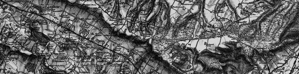 Old map of Charing Hill in 1895