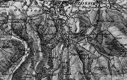 Old map of Whiteley Nab in 1896