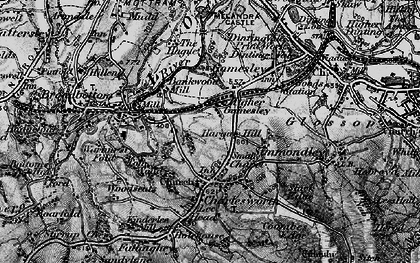 Old map of Charlesworth in 1896