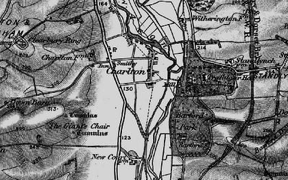 Old map of Charlton All Saints in 1895