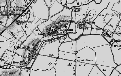 Old map of Charlton-on-Otmoor in 1896