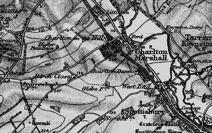 Old map of Charlton on the Hill in 1895