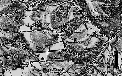 Old map of Charlwood in 1895