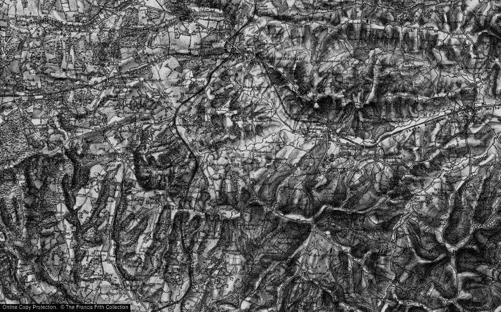 Old Map of Historic Map covering Ridge Hill Manor in 1895