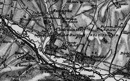 Old map of Charminster in 1897