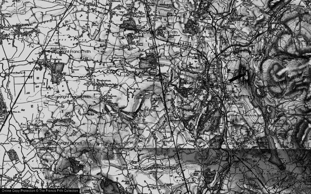 Old Map of Charnock Green, 1896 in 1896