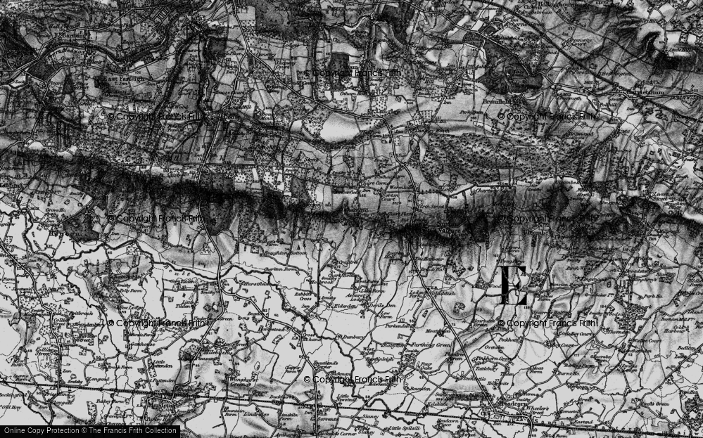 Old Map of Chart Hill, 1895 in 1895