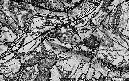 Old map of Chartham in 1895