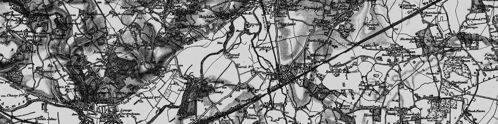 Old map of Charvil in 1895
