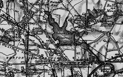 Old map of Chasewater in 1898