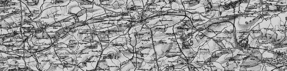 Old map of Winscott Cross in 1895