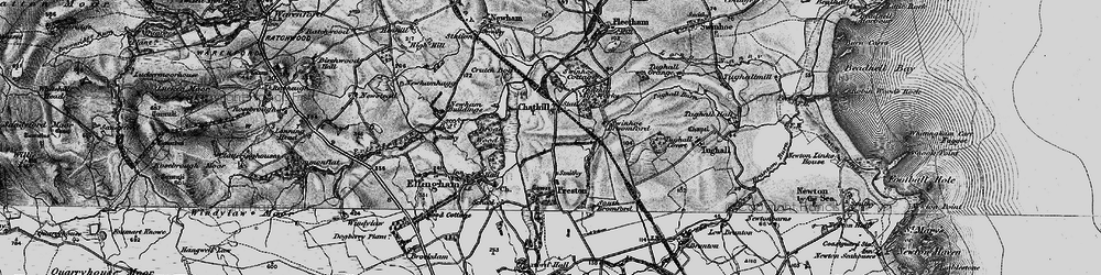 Old map of Chathill in 1897