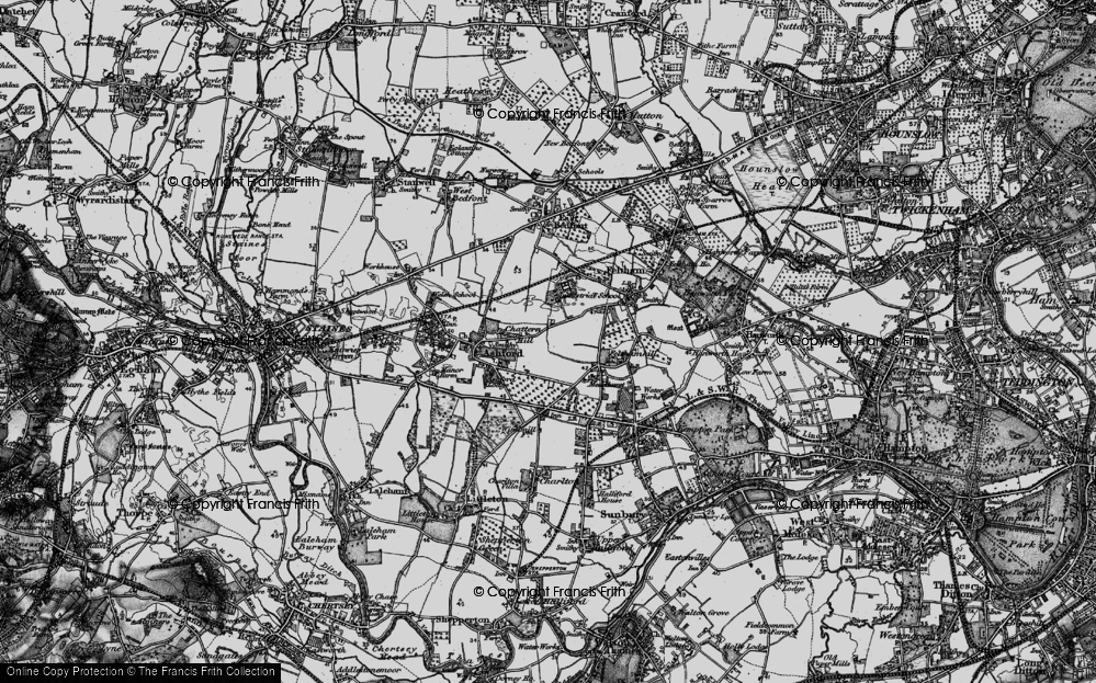 Old Map of Chattern Hill, 1896 in 1896