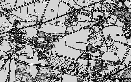 Old map of Chattern Hill in 1896