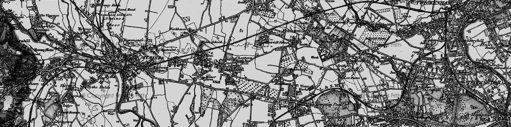 Old map of Chattern Hill in 1896