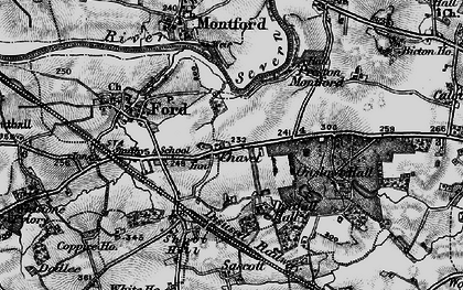 Old map of Chavel in 1899