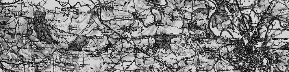 Old map of Chavel in 1899