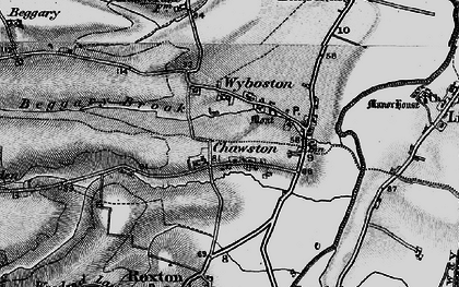 Old map of Chawston in 1898