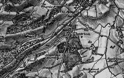 Old map of Chawton in 1895
