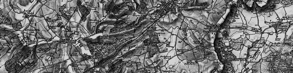 Old map of Chawton in 1895