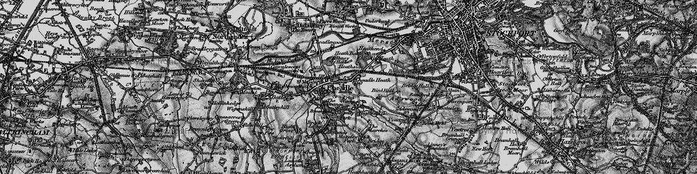 Old map of Cheadle in 1896