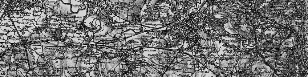 Old map of Cheadle Heath in 1896